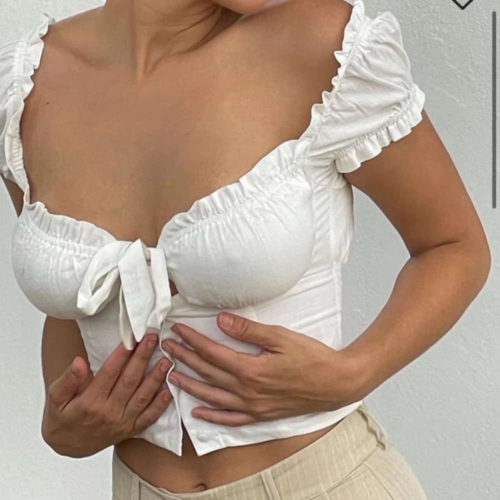 White Bustier Top - Princess Polly
